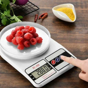 Digital Kitchen Weighing Machine Multipurpose Electronic Weight Scale with Backlit LCD Display for Measuring Food, Cake, Vegetable, Fruit