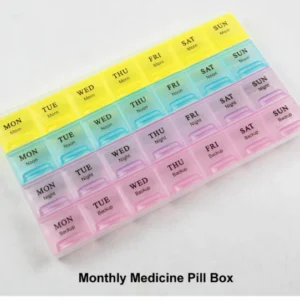 Monthly Pill Box am/pm Pill Organizer box for 7 Days 21 Compartments pill packaging box