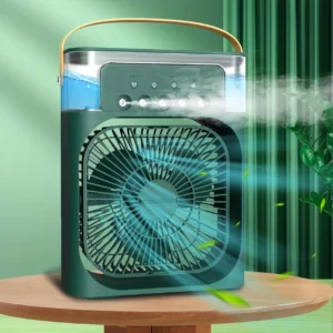 Portable Air Conditioner Fan With 3 Wind Speeds, Humidifier With LED Night Light Water Mist Fans