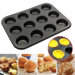 12 Hole Cupcake Tray, Muffin Pan non stick cupcake baking pan kitchen utensil